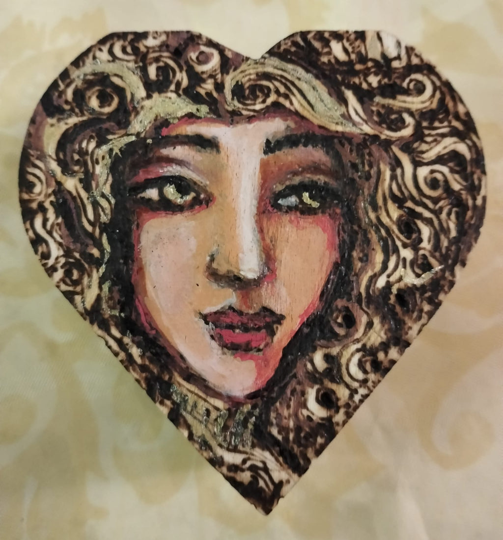 Scatolina di legno cuore