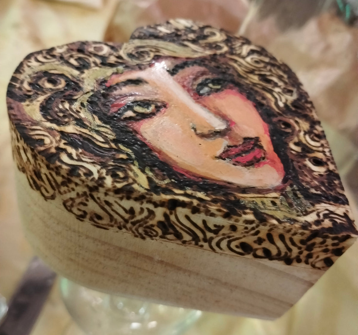 Scatolina di legno cuore